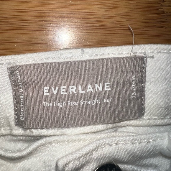 Everlane high rise straight jean with raw hem - Picture 2 of 7